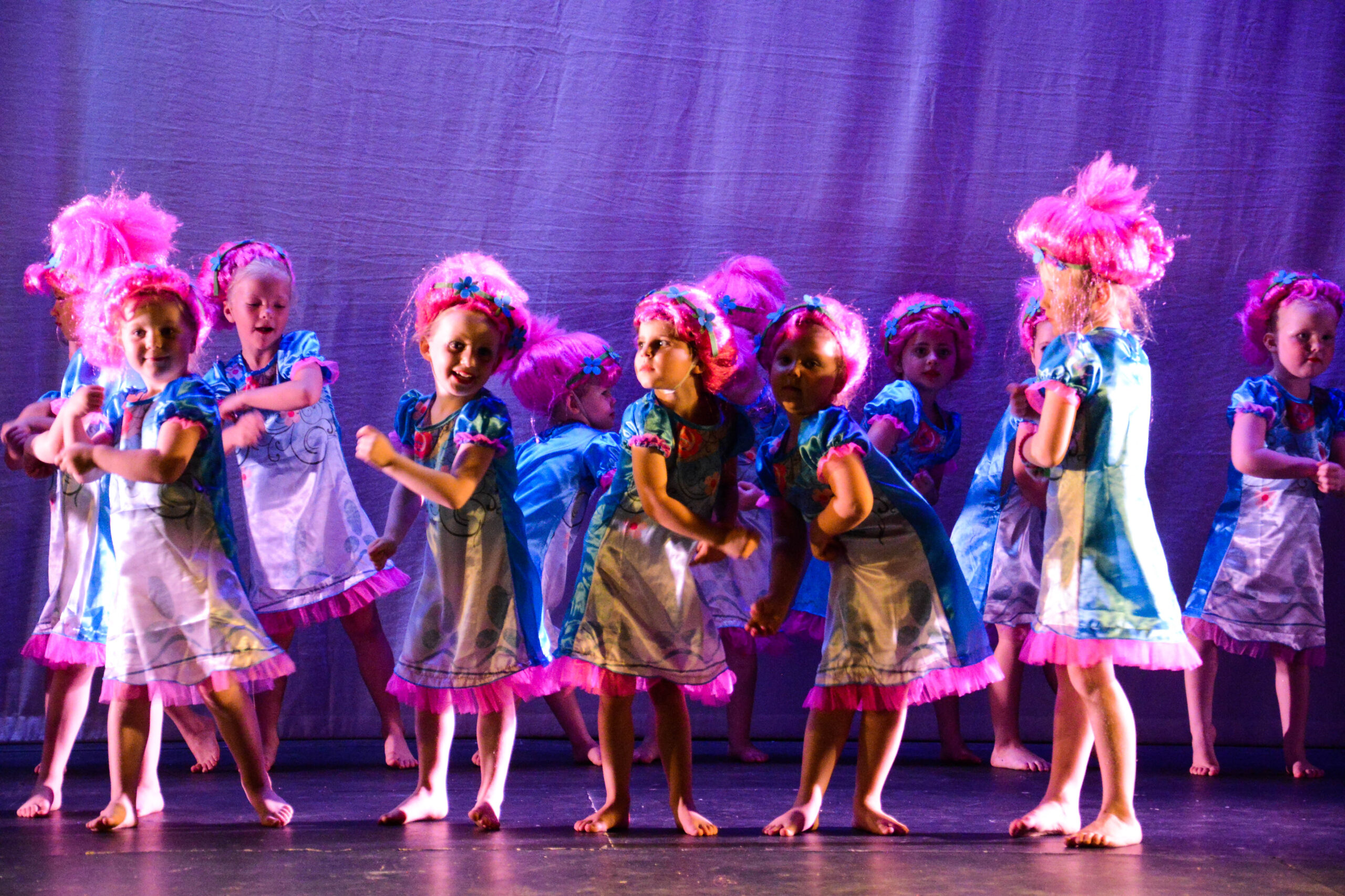 Curtain Upp dancers on stage